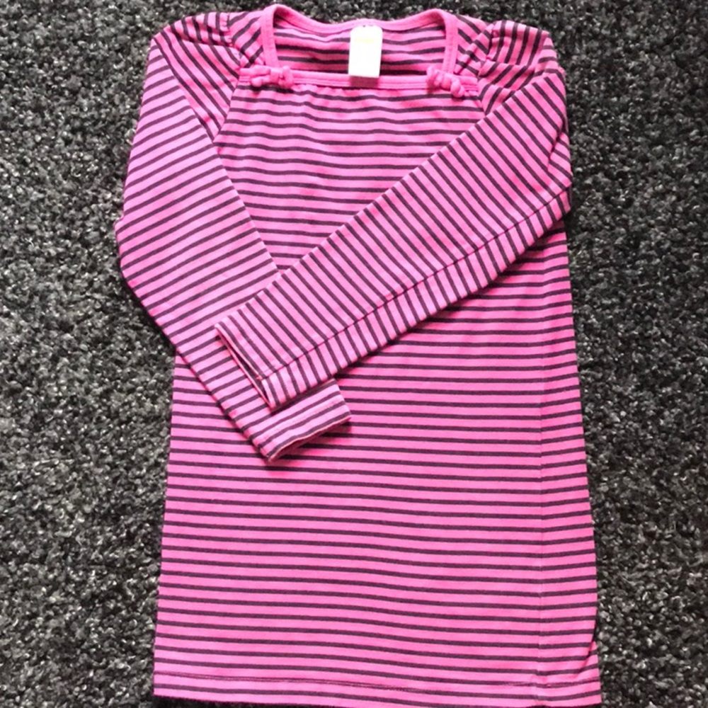 Soft, stripey long-sleeved T-shirt dress
